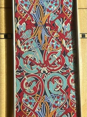 Celtic Knot Red & Teal Decorative Wall Panel - Home Wall Art